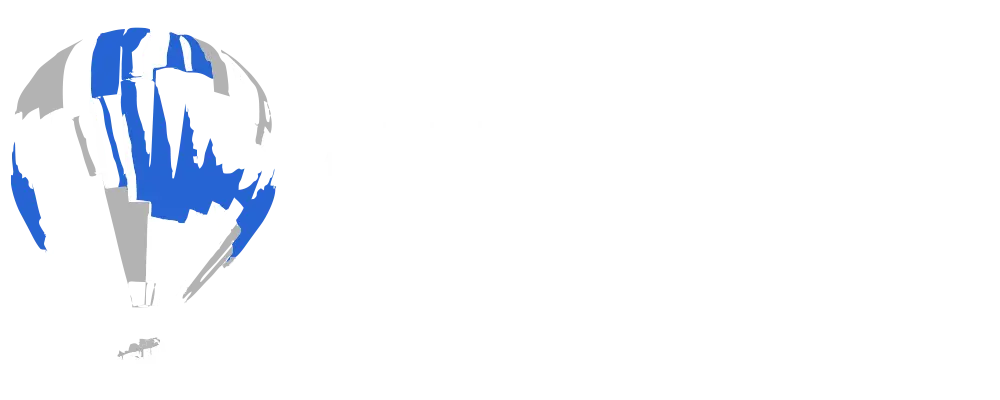 logo allier montgolfiere fond foncé ecriture blanche vol en montgolfiere allier vichy bourbonnais